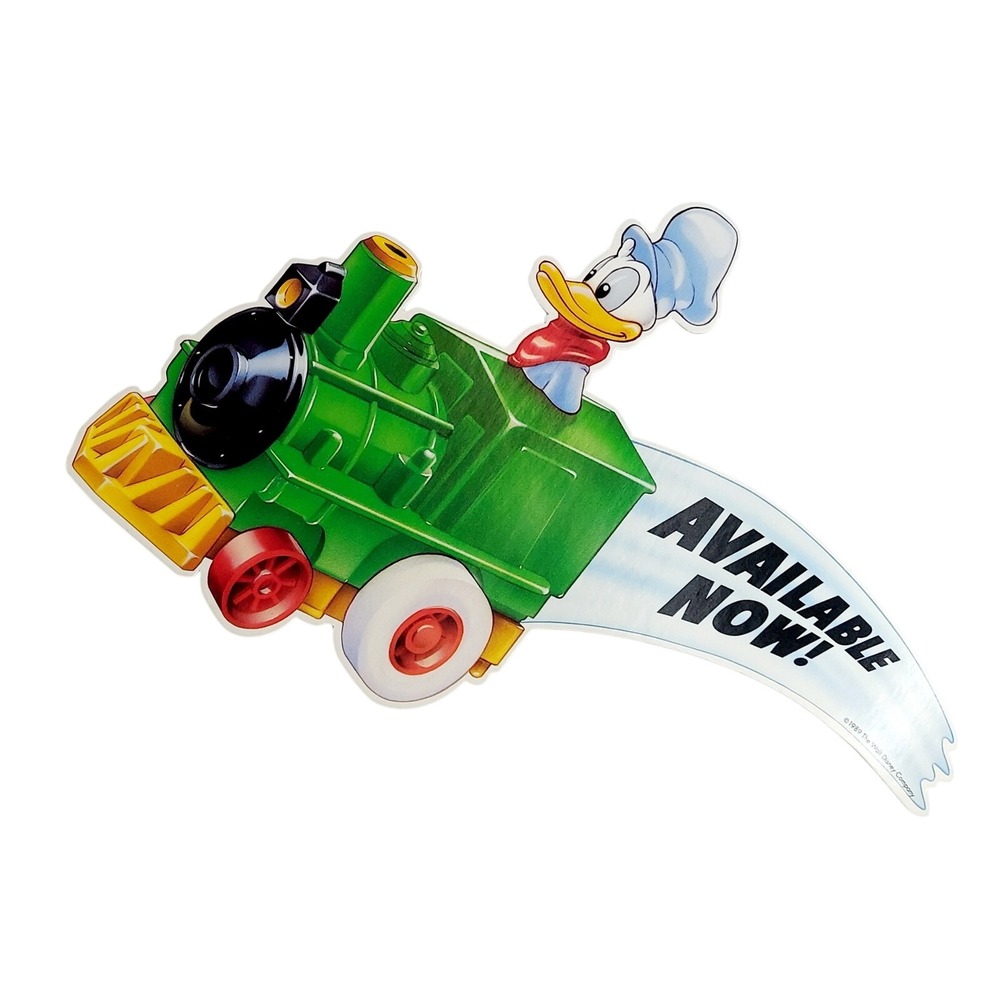 1989 McDonald's Disney's Mickey's Birthday Land Race Cars Donald Display
